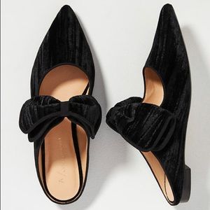 Like New Anthropology Livia Bow Flats In Black